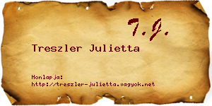 Treszler Julietta névjegykártya
